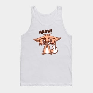 Cute Kawaii Nerd Fox Aw puppy eyes Tank Top